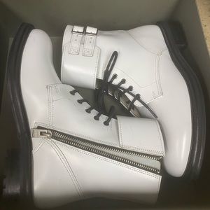 White All Saints boots in box